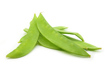 Image showing Pile of fresh snap peas