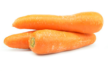 Image showing Whole orange carrot isolated