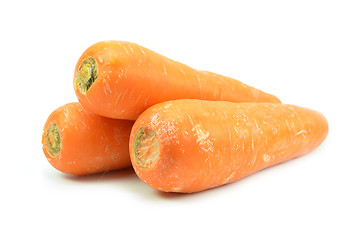 Image showing Whole orange carrot isolated