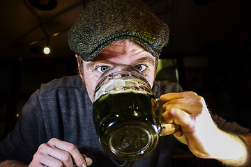 Image showing Crazy Irish drinks beer