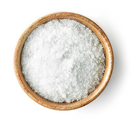 Image showing wooden bowl of salt