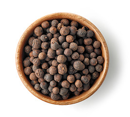 Image showing wooden bowl of aromatic pepper