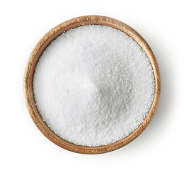 Image showing wooden bowl of salt