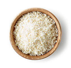 Image showing wooden bowl of coconut shaving