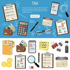 Image showing Tax and Business Accounting Infographics
