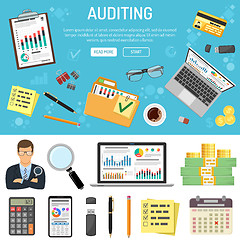 Image showing Auditing and Business Accounting Infographics