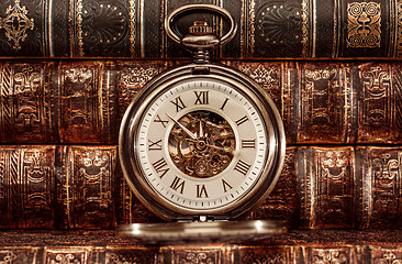 Image showing Close up on vintage clock