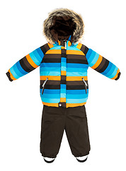 Image showing Childrens snowsuit fall