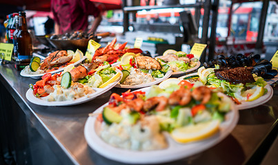 Image showing Fish market fast food