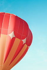 Image showing Close-up of orange hot air balloon