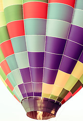 Image showing Hot air balloon getting up in the air