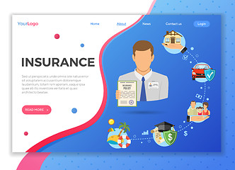 Image showing Insurance Services Landing Page