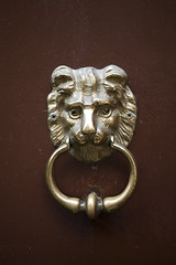 Image showing Ancient italian lion shaped door knocker 