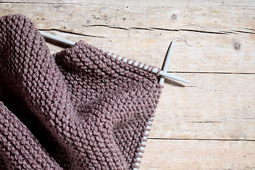 Image showing Knitting and needles