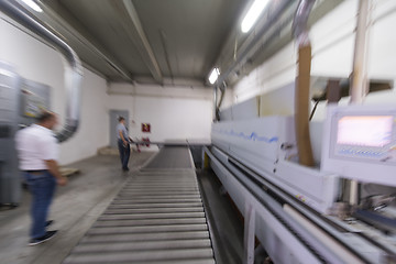 Image showing workers in a factory of wooden furniture