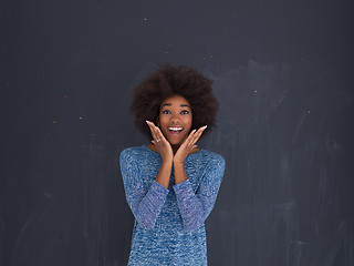 Image showing portrait of a beautiful friendly African American woman