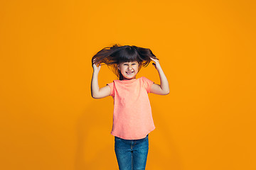 Image showing The squint eyed teen girl with weird expression