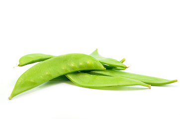 Image showing Pile of fresh snap peas