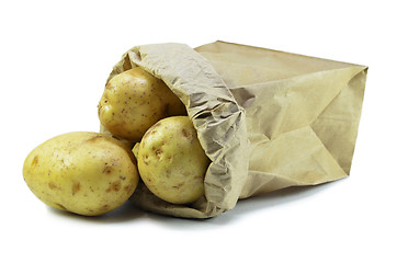 Image showing Potatoes in a paper bag