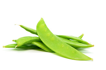 Image showing Pile of fresh snap peas