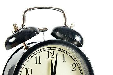 Image showing Black colored alarm clock