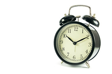 Image showing Black colored alarm clock