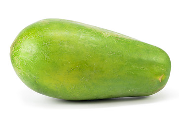 Image showing Green papaya isolated 