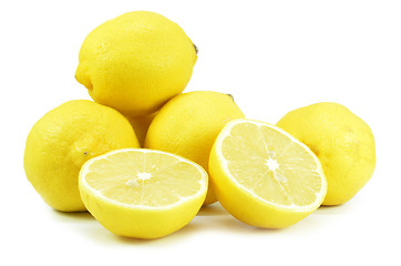 Image showing Group of lemon fruits