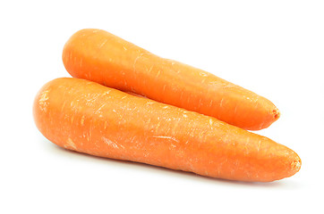 Image showing Whole orange carrot isolated