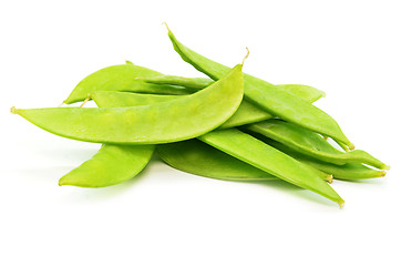 Image showing Pile of fresh snap peas