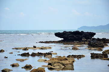 Image showing Landscape of rocky beach