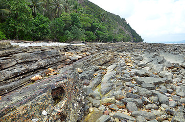 Image showing Landscape of rocky beach