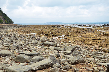 Image showing Landscape of rocky beach