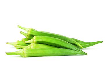 Image showing Green okra isolated