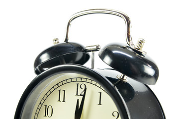 Image showing Black colored alarm clock