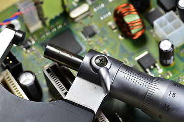 Image showing Tools on the motherboard of the laptop