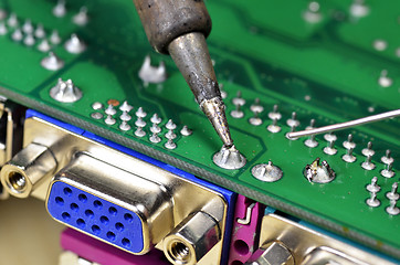 Image showing Installation and soldering of electronic components