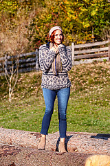 Image showing Woman in autumnal park