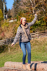 Image showing portrait of a smiling young woman