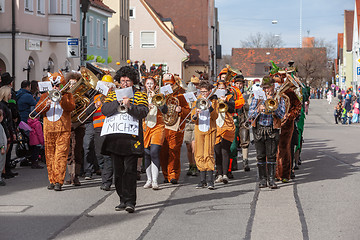 Image showing Schongau, Germany, Bavaria 03.03.2019: Carnival procession in the Bavarian Schongau