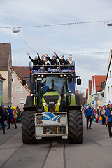 Image showing Schongau, Germany, Bavaria 03.03.2019: Carnival procession in the Bavarian Schongau