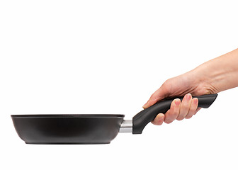 Image showing Hand with frying pan