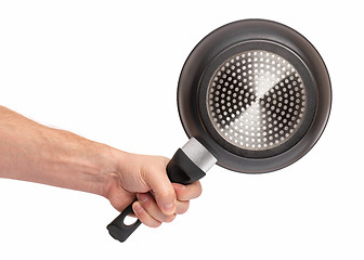 Image showing Hand with frying pan