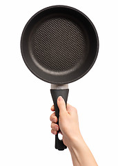 Image showing Hand with frying pan