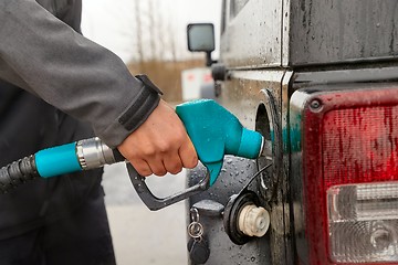 Image showing Fuel Nozzle Filling Car