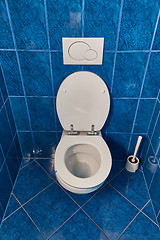 Image showing Toilet seat open