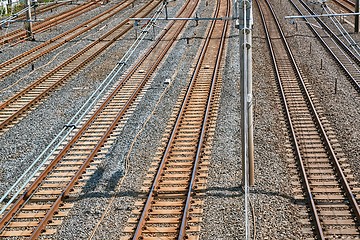 Image showing Railway Tracks in a City