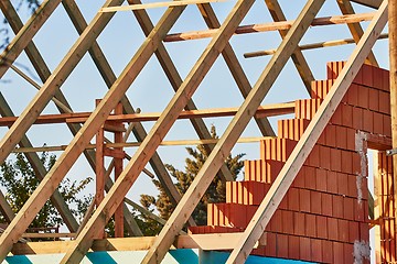 Image showing Brick House Construction