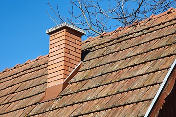 Image showing Chimnies on a house