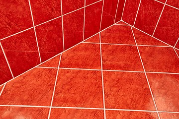 Image showing Tiled bathroom floor